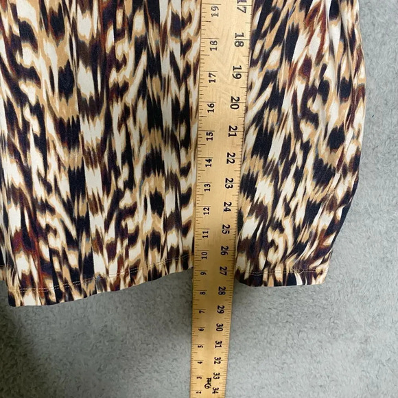 Catherines womens abstract animal print stretch casual tshirt soft 3X - Picture 8 of 10